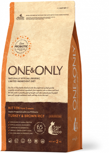 One&Only д котят Индейка с рисом 400г