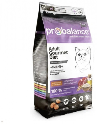 ProBalance сух д к гов крол Gourmet Diet 10кг