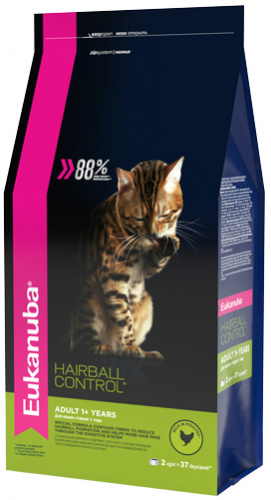 EUK д к Hairball с домашней птицей 2 кг
