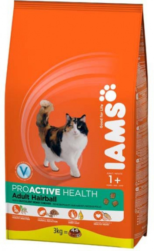 IAMS SC д к хэйр болл с курицей 850г