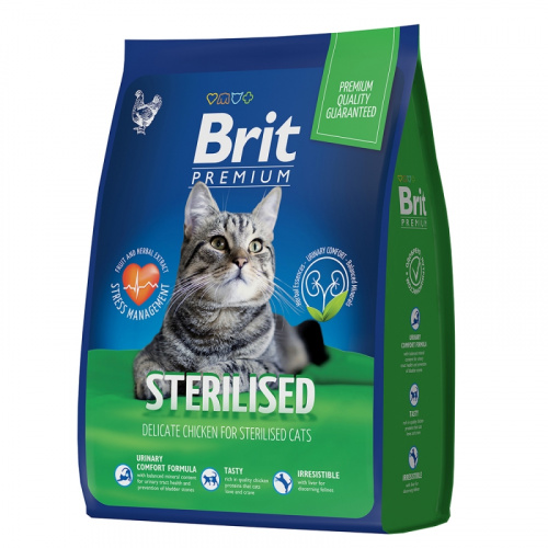 BRIT Premium д кошек стерил Курица 400г