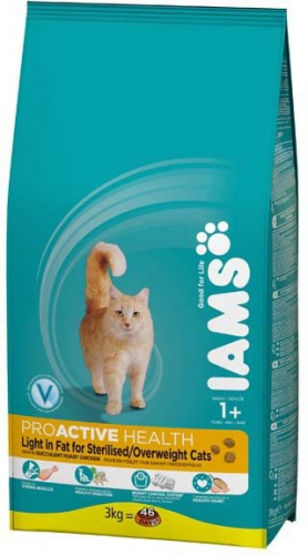 IAMS д к Лайт с курицей 850г
