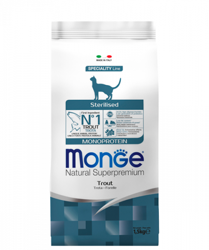 Monge Cat Sterilized д к стерил. с форелью 1,5кг