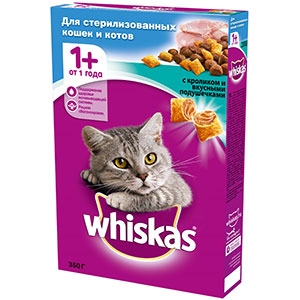 Вискас подушки с кроликом для стерил. кошек 350г