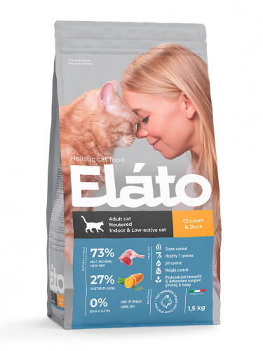Elato Holistic д кош стерилизованных 1,5кг
