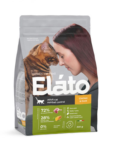 Elato Holistic д кош Курица Утка Hairball 300г