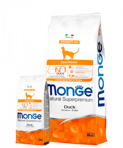 Monge Cat Sterilized д к стерил. с уткой 1,5кг
