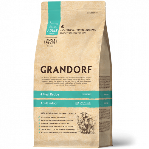 Grandorf Probiotic д к индор 4 вида мяса рис 2кг