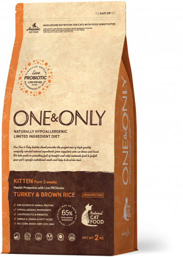 Промо One&Only д котят Индейка с рисом 2+2кг