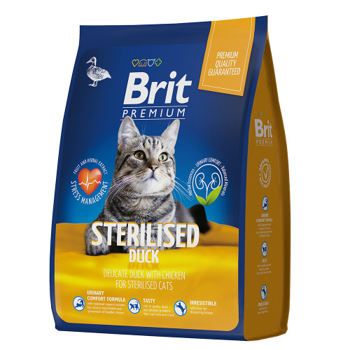 BRIT Premium д кошек стерил Утка курица 400г