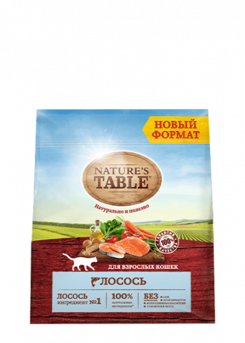Nature's Table корм для кошек Лосось 1,1кг