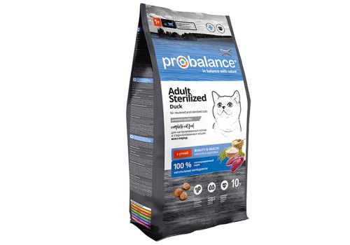ProBalance сух д к серил Sterilized с уткой 10кг