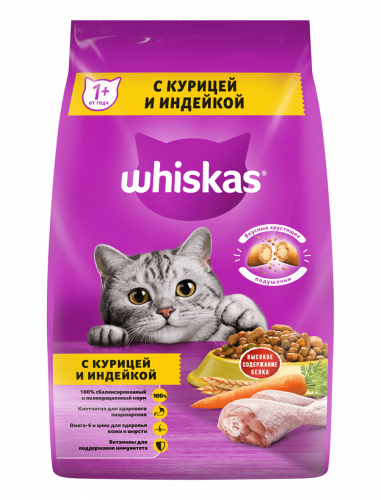 Вискас кур утка инд под паш. 1,9 кг (1 4)