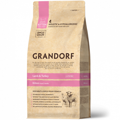 Grandorf д котят ягненок с рисом 2кг